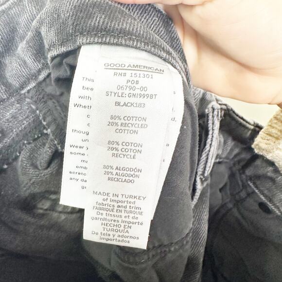 Good American Good 90’s Loose Fit Jeans in Washed Black 6 28 - Picture 7 of 8